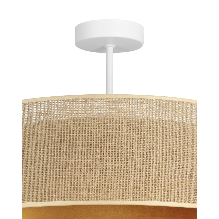 Lampadario da soffitto SARTA 1xE27/60W/230V rame/iuta