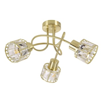 Lampadario da soffitto ZAHARA 3xE27/10W/230V dorato