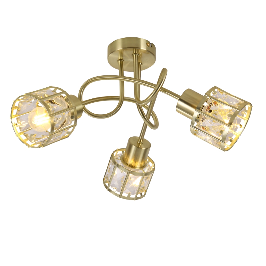 Lampadario da soffitto ZAHARA 3xE27/10W/230V dorato