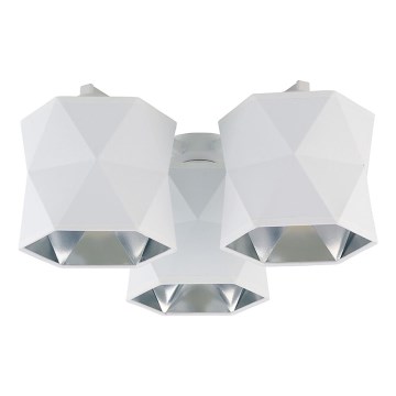 Lampadario da superficie SIRO 3xE27/15W/230V bianco/argento