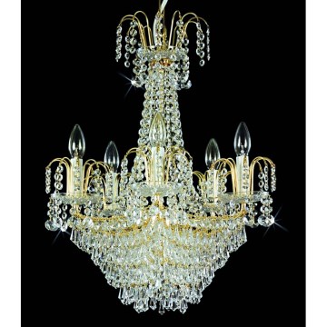 Lampadario di cristallo 5xE14/40W+1xE27/60W/230V