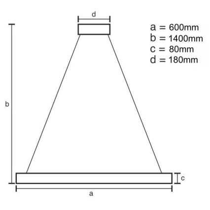 Lampadario di cristallo a LED dimmerabile su una stringa LED/40W/230V + telecomando