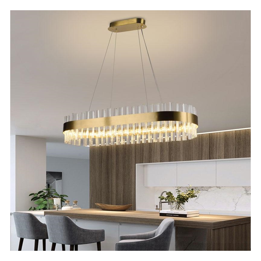 Lampadario di cristallo a LED dimmerabile su una stringa LED/45W/230V + telecomando