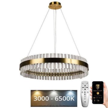 Lampadario di cristallo a LED dimmerabile su una stringa LED/55W/230V + telecomando