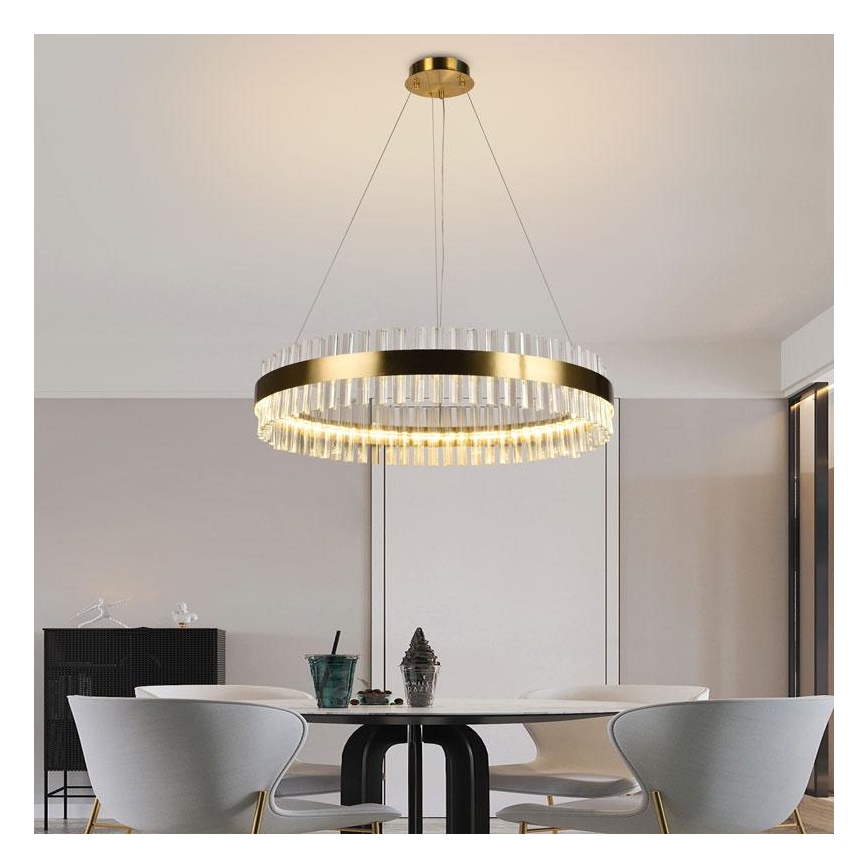 Lampadario di cristallo a LED dimmerabile su una stringa LED/55W/230V + telecomando