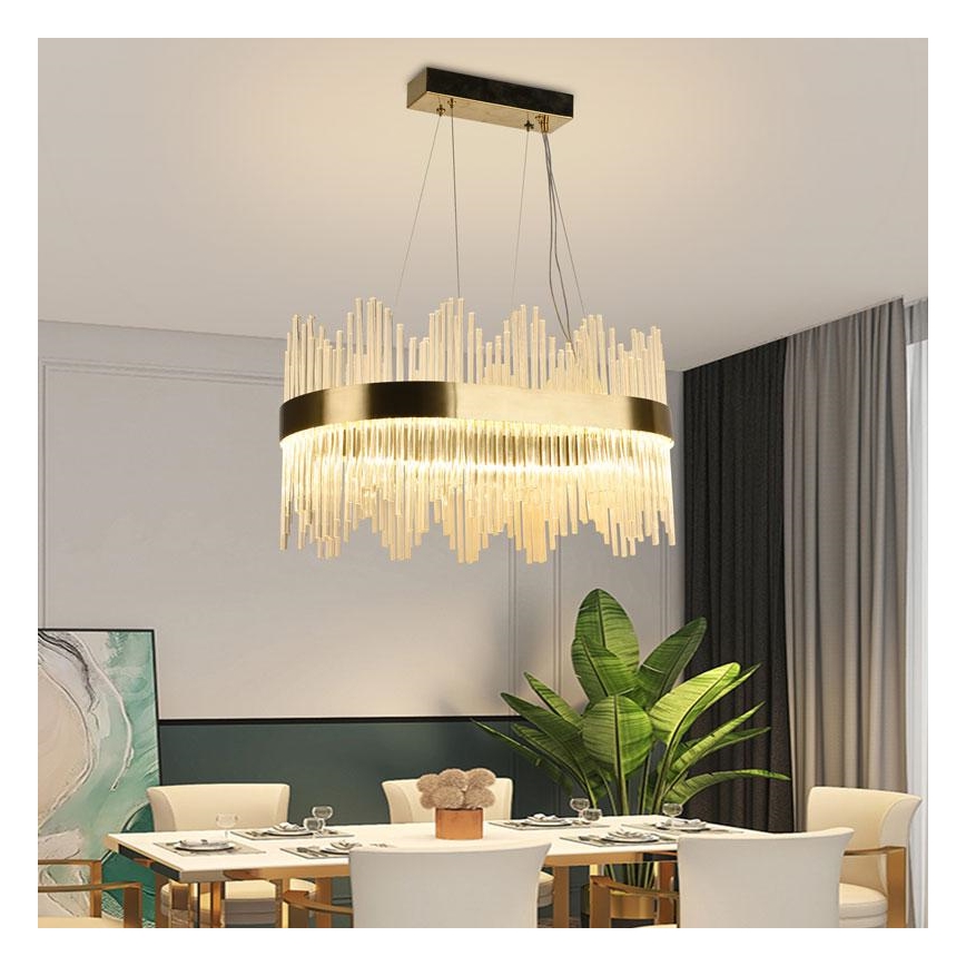 Lampadario di cristallo a LED dimmerabile su una stringa LED/70W/230V + telecomando