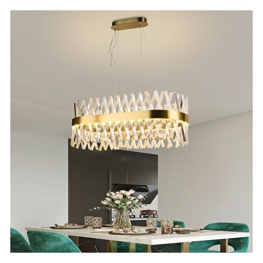 Lampadario di cristallo a LED dimmerabile su una stringa LED/90W/230V + telecomando