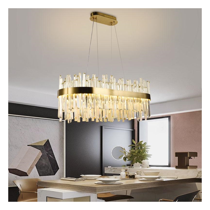 Lampadario di cristallo a LED dimmerabile su una stringa LED/90W/230V + telecomando