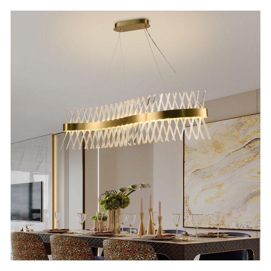 Lampadario di cristallo a LED dimmerabile su una stringa LED/95W/230V + telecomando