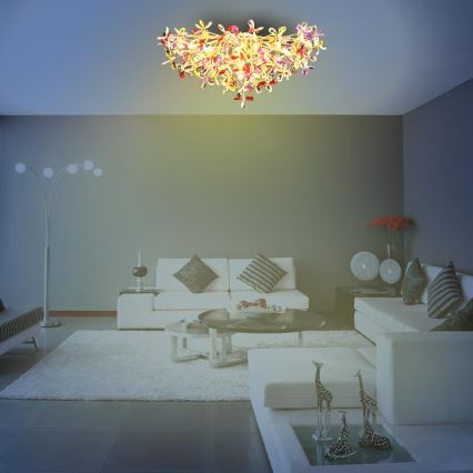 Lampadario di cristallo a plafone 12xG9/40W/230V colorato