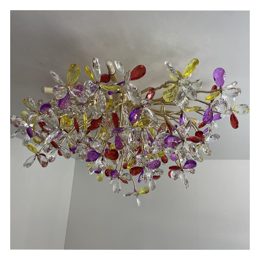 Lampadario di cristallo a plafone 12xG9/40W/230V colorato