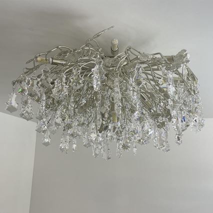 Lampadario di cristallo a plafone 12xG9/40W/230V cromo lucido