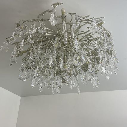 Lampadario di cristallo a plafone 12xG9/40W/230V cromo lucido