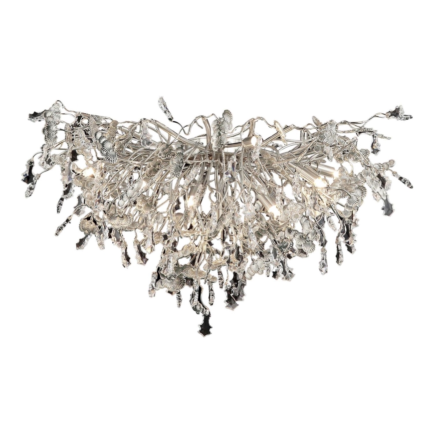 Lampadario di cristallo a plafone 12xG9/40W/230V cromo lucido