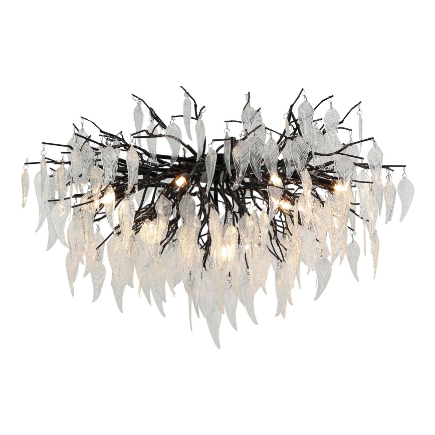Lampadario di cristallo a plafone 12xG9/40W/230V nero