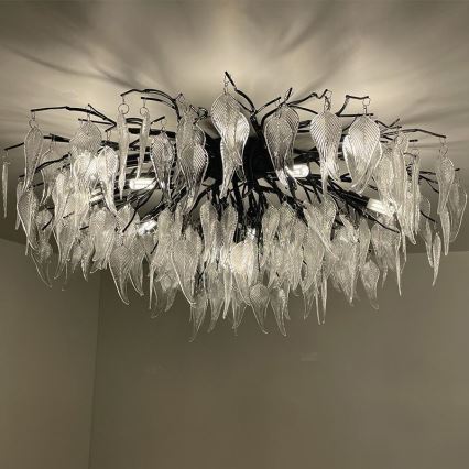 Lampadario di cristallo a plafone 12xG9/40W/230V nero