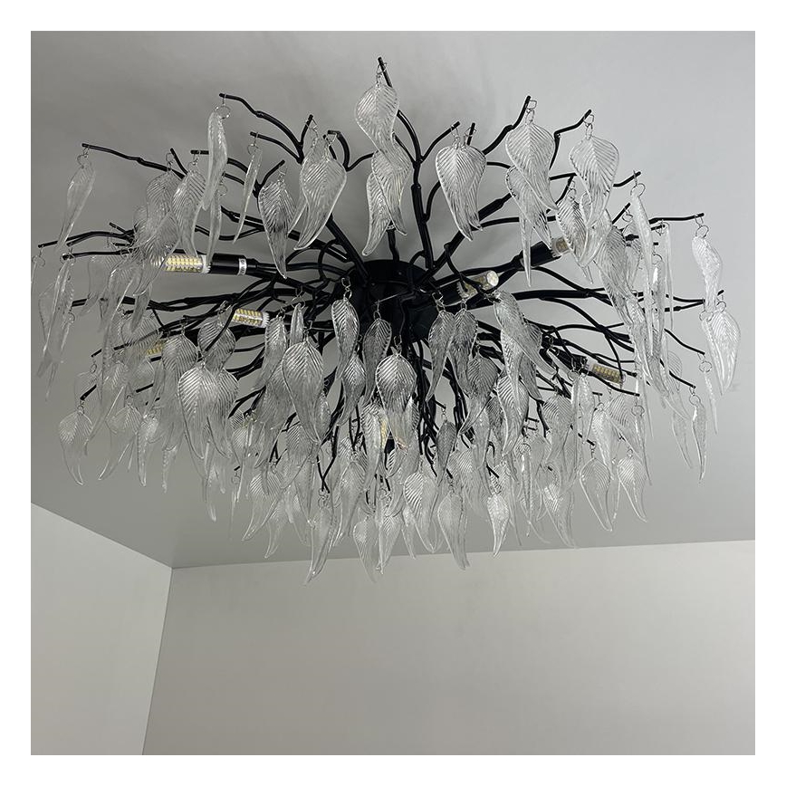 Lampadario di cristallo a plafone 12xG9/40W/230V nero