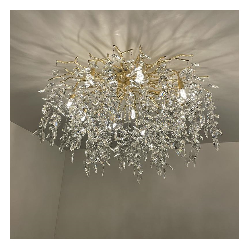 Lampadario di cristallo a plafone 12xG9/40W/230V oro