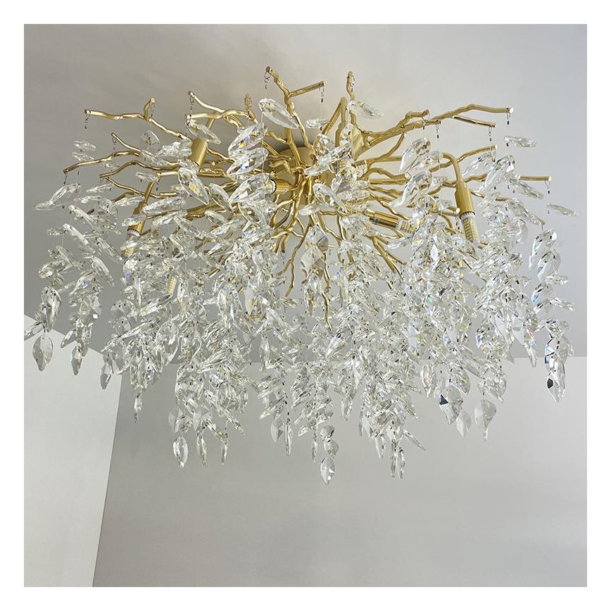 Lampadario di cristallo a plafone 12xG9/40W/230V oro