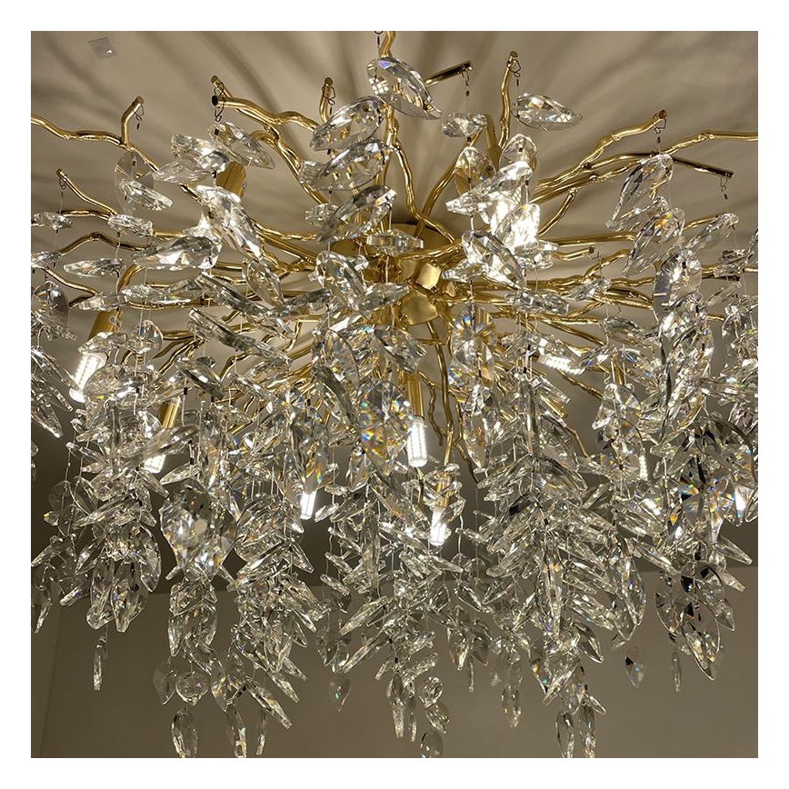 Lampadario di cristallo a plafone 12xG9/40W/230V oro