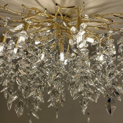 Lampadario di cristallo a plafone 12xG9/40W/230V oro