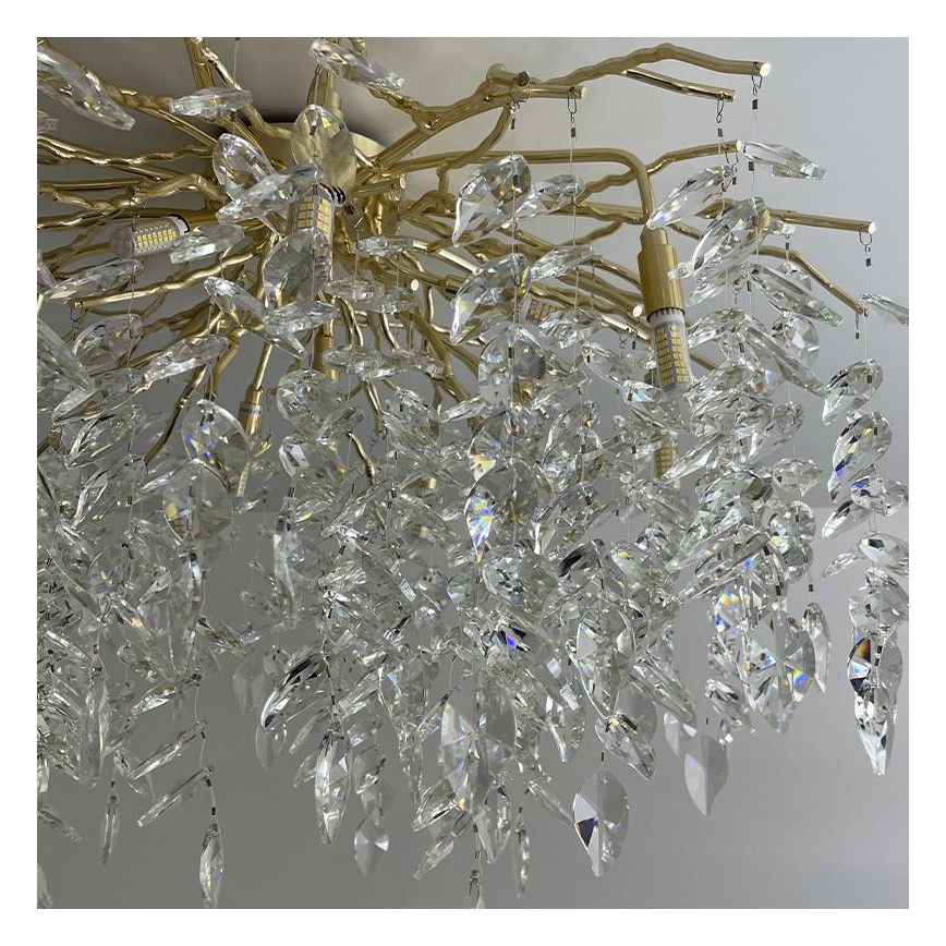 Lampadario di cristallo a plafone 12xG9/40W/230V oro