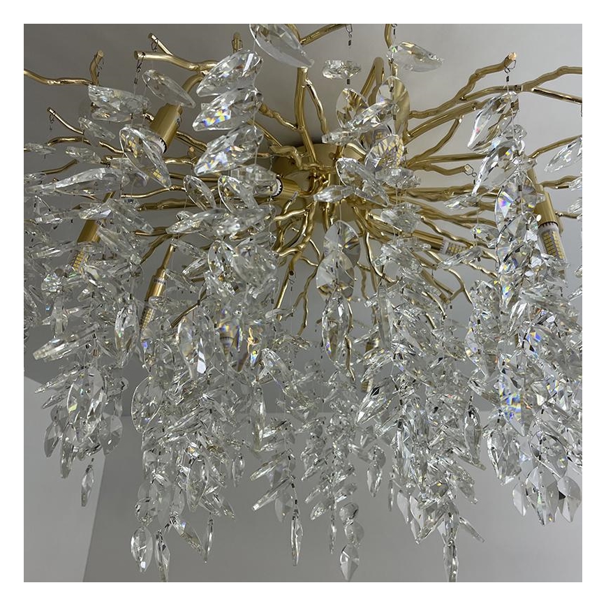 Lampadario di cristallo a plafone 12xG9/40W/230V oro