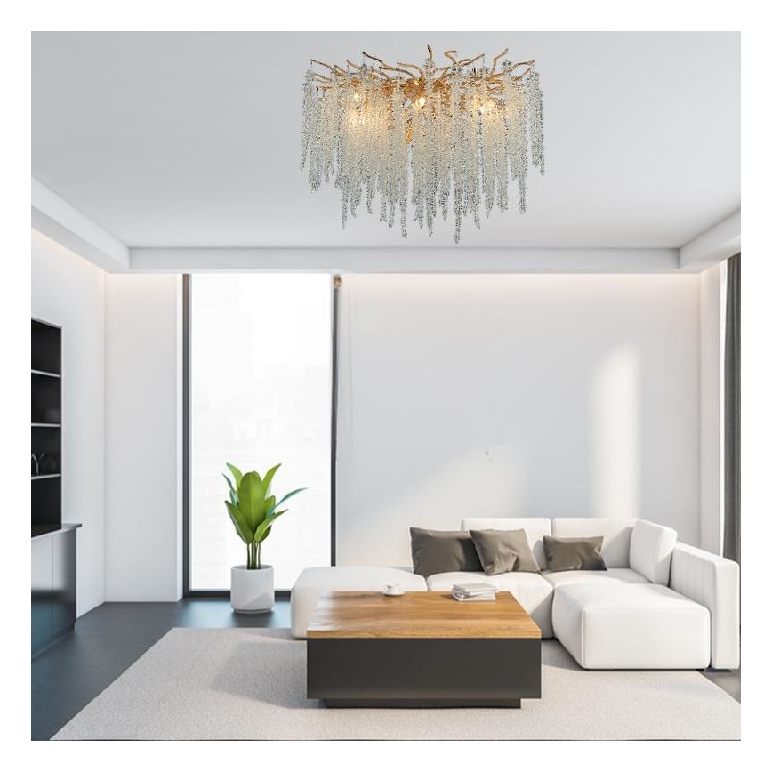 Lampadario di cristallo a plafone 12xG9/40W/230V oro