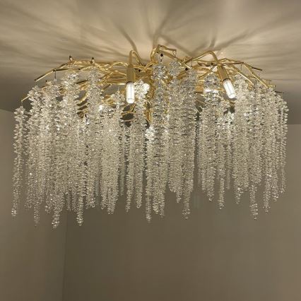 Lampadario di cristallo a plafone 12xG9/40W/230V oro