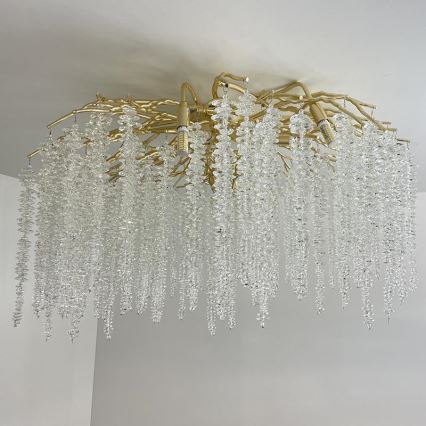 Lampadario di cristallo a plafone 12xG9/40W/230V oro