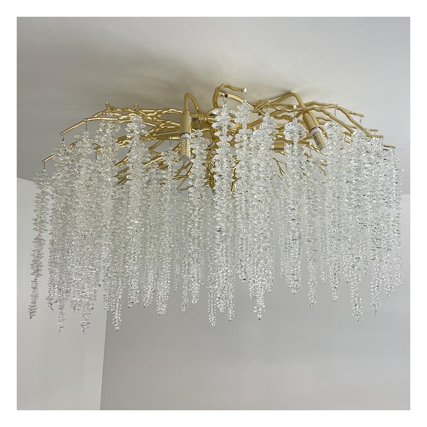 Lampadario di cristallo a plafone 12xG9/40W/230V oro