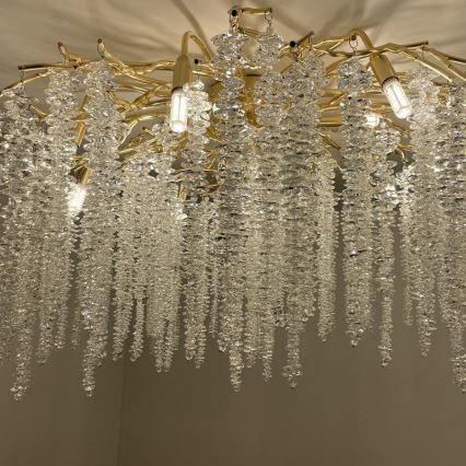 Lampadario di cristallo a plafone 12xG9/40W/230V oro