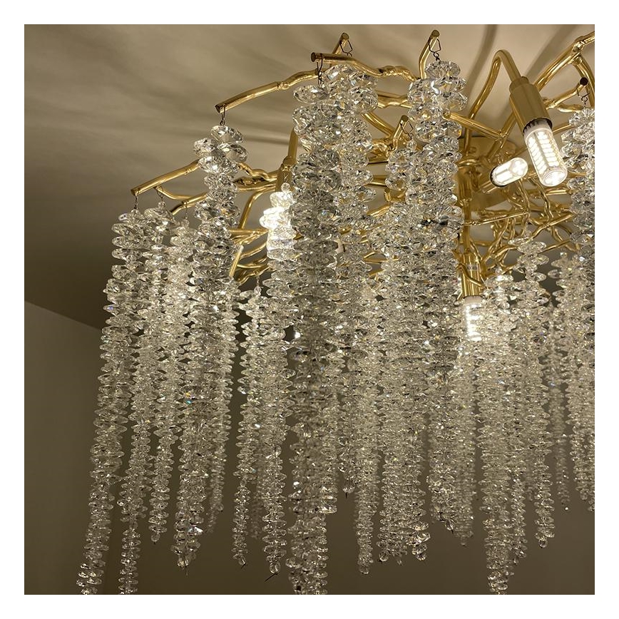 Lampadario di cristallo a plafone 12xG9/40W/230V oro