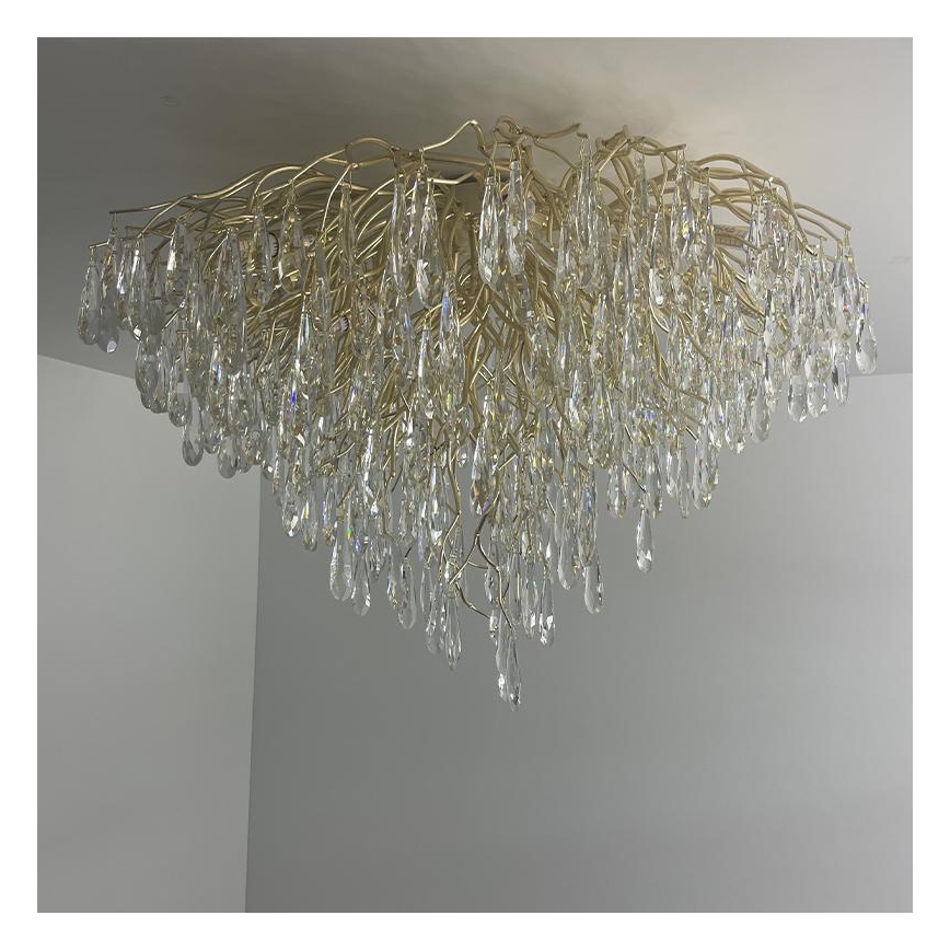 Lampadario di cristallo a plafone 12xG9/40W/230V oro