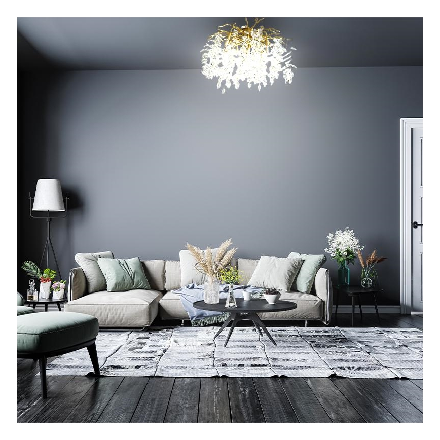 Lampadario di cristallo a plafone 9xG9/40W/230V oro