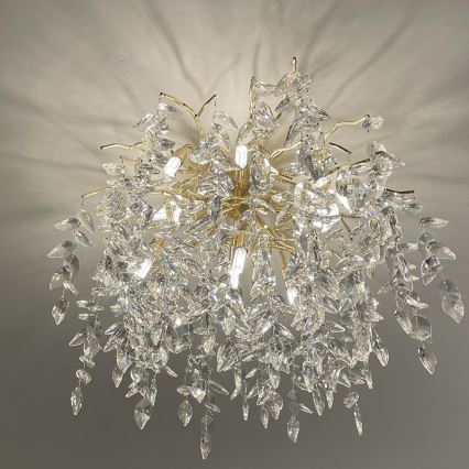 Lampadario di cristallo a plafone 9xG9/40W/230V oro