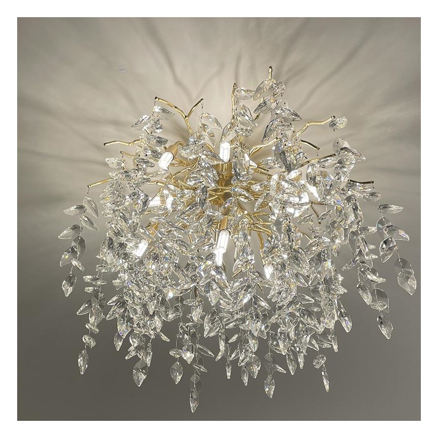 Lampadario di cristallo a plafone 9xG9/40W/230V oro
