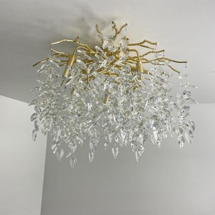 Lampadario di cristallo a plafone 9xG9/40W/230V oro