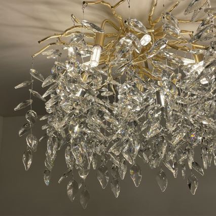Lampadario di cristallo a plafone 9xG9/40W/230V oro