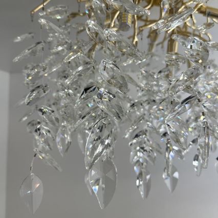 Lampadario di cristallo a plafone 9xG9/40W/230V oro