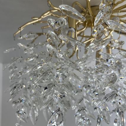 Lampadario di cristallo a plafone 9xG9/40W/230V oro