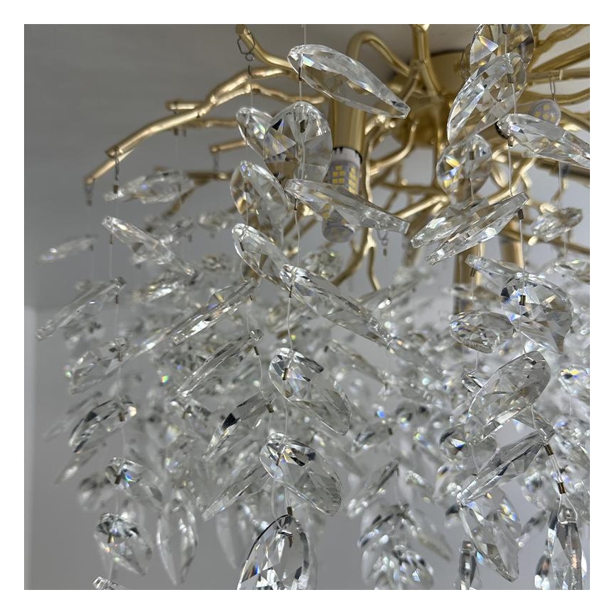 Lampadario di cristallo a plafone 9xG9/40W/230V oro