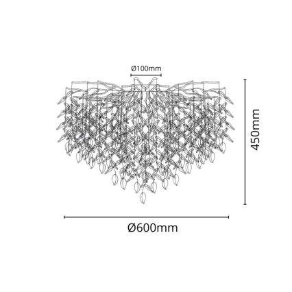 Lampadario di cristallo a plafone 9xG9/40W/230V oro