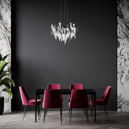 Lampadario di cristallo a sospensione 10xG9/40W/230V nero