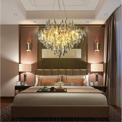 Lampadario di cristallo a sospensione 11xG9/40W/230V oro