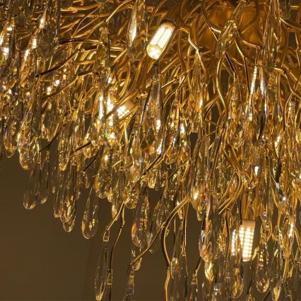Lampadario di cristallo a sospensione 11xG9/40W/230V oro