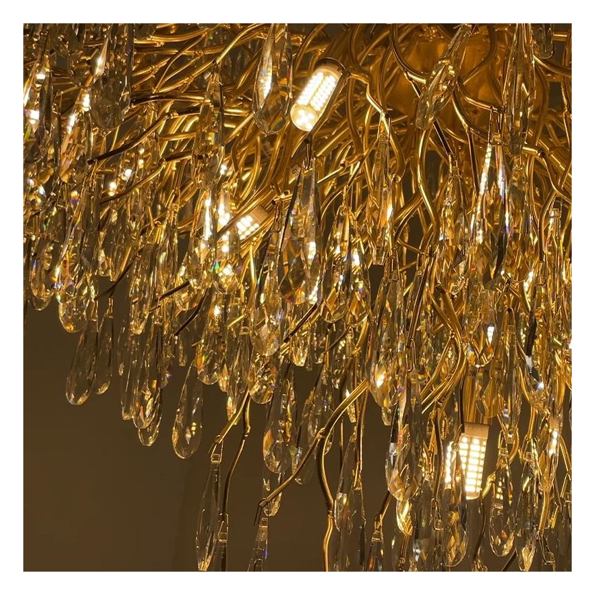 Lampadario di cristallo a sospensione 11xG9/40W/230V oro