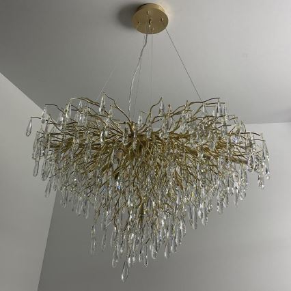 Lampadario di cristallo a sospensione 11xG9/40W/230V oro
