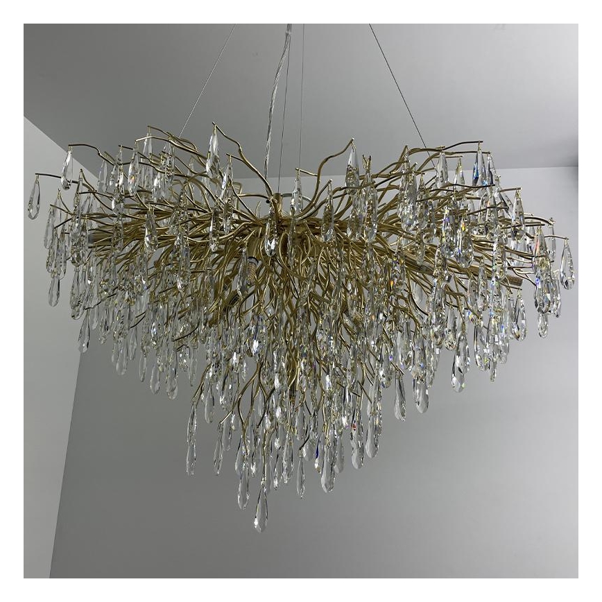 Lampadario di cristallo a sospensione 11xG9/40W/230V oro