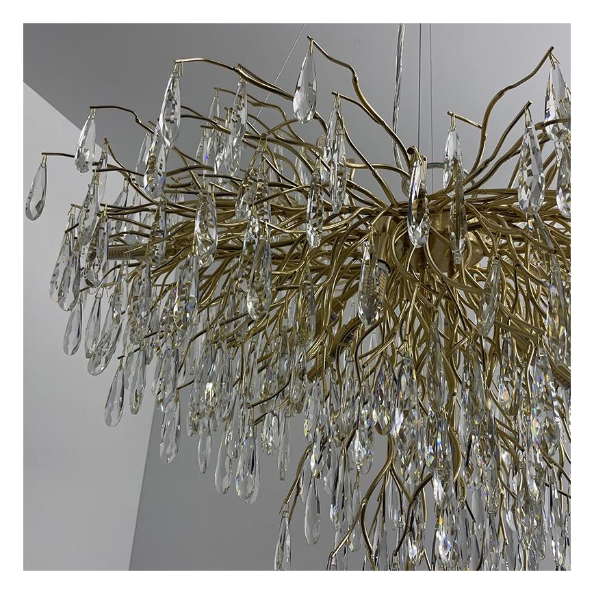 Lampadario di cristallo a sospensione 11xG9/40W/230V oro